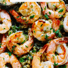 Titled Photo Collage (and shown): garlic butter shrimp