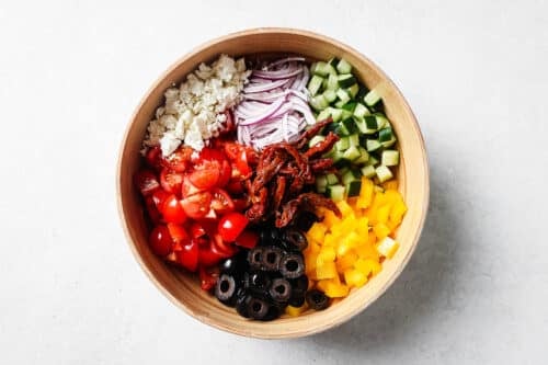ingredients to make Mediterranean Salad