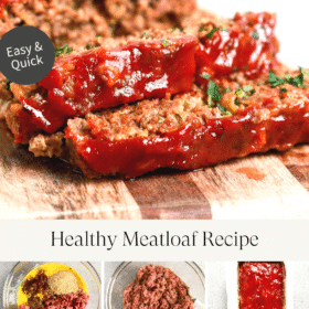 Titled Photo Collage (and shown): Meatloaf Recipe