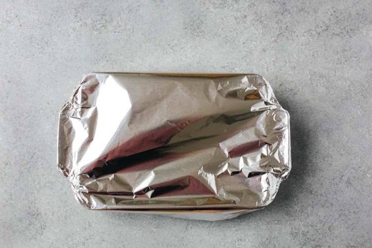 casserole wrapped with foil