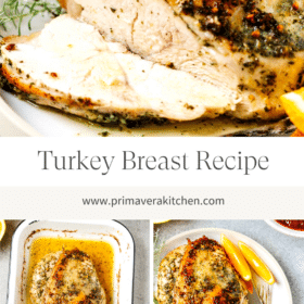 Titled Photo Collage (and shown): Turkey Breast Recipe