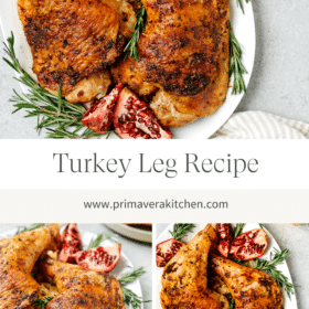 Titled Photo Collage (and shown): Turkey Leg Recipe