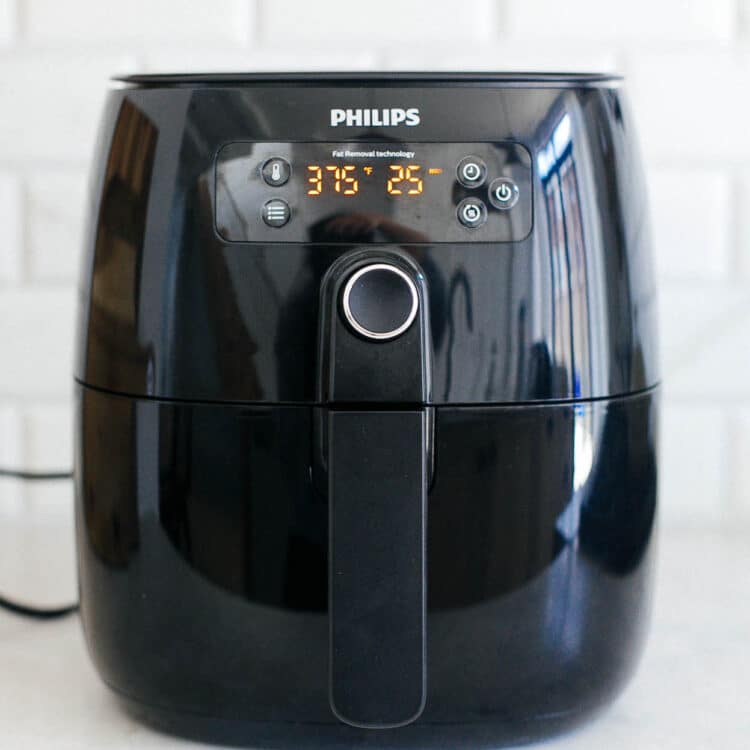 Air Fryer on a kitchen marble countertop