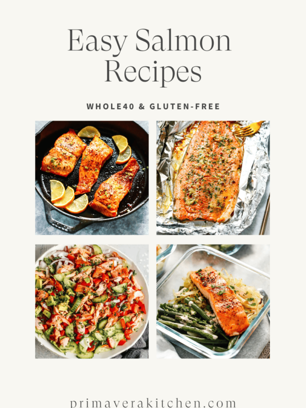 titled photo collage (and shown): 35 easy salmon recipes for dinner 