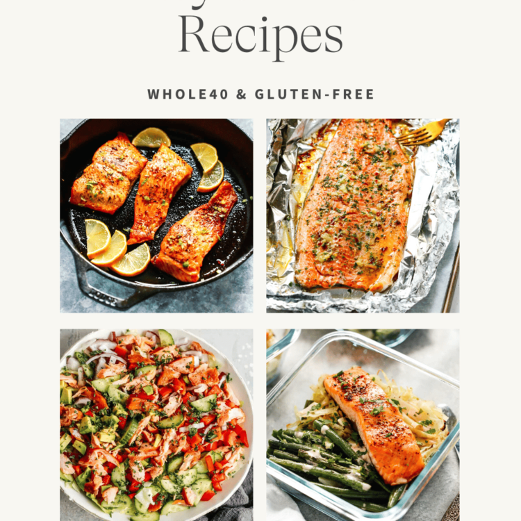 titled photo collage (and shown): 35 easy salmon recipes for dinner 