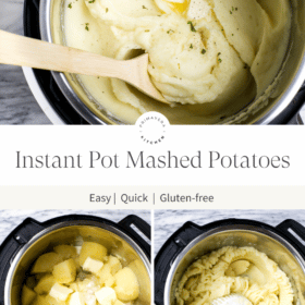Titled Photo Collage (and shown): Instant Pot Mashed Potatoes