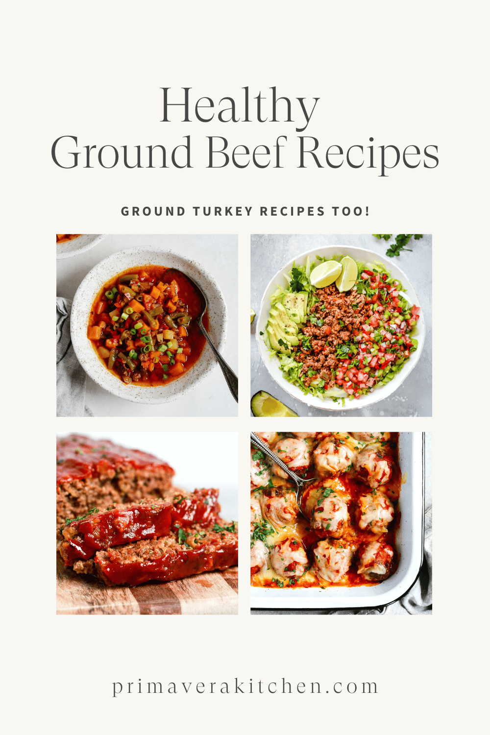 Titled Photo Collage (and shown): healthy ground beef recipes