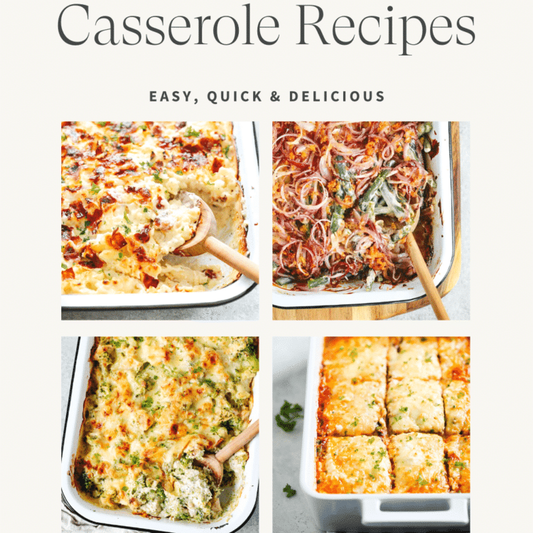 Titled Photo Collage (and shown): Healthy Casserole Recipes