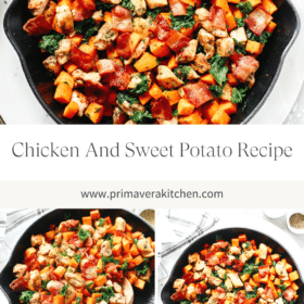 Titled Photo Collage (and shown): Chicken and Sweet Potato Recipe