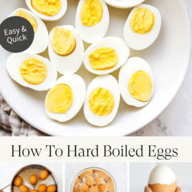 Titled Photo Collage (and shown): how to hard boiled eggs