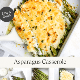 Titled Photo Collage (and shown): Asparagus Casserole