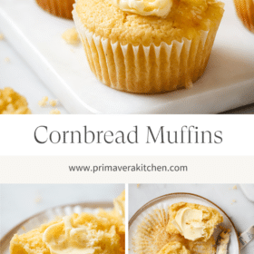 Titled Photo Collage (and shown): Cornbread Muffins
