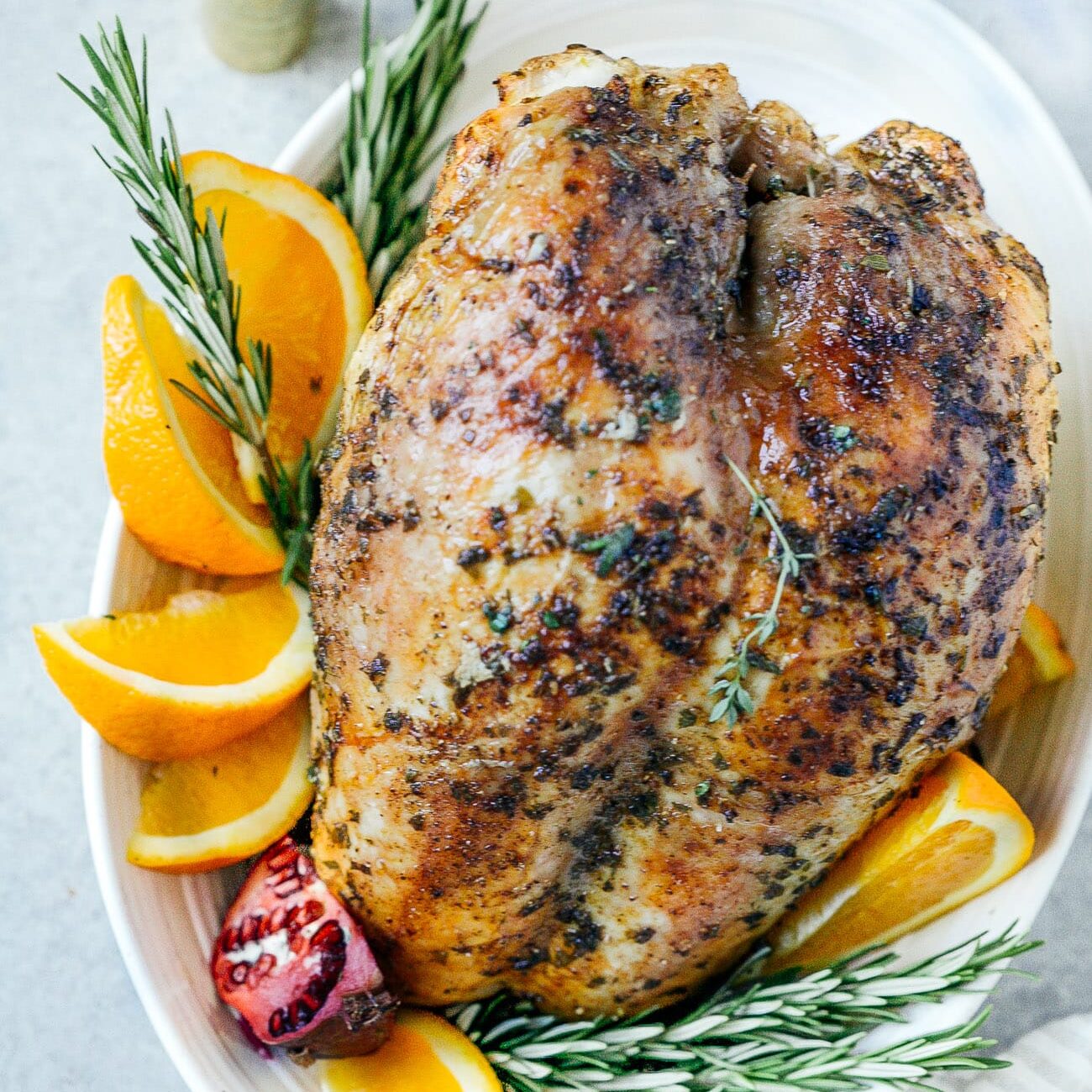 Thanksgiving Dinner Menu - Closeup of turkey breast