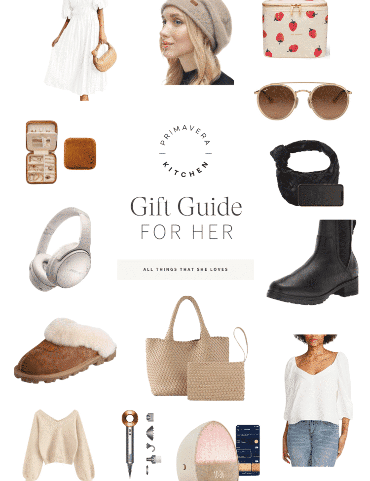 Titled Photo Collage (and shown): Gift Guide - Gift For Her