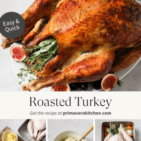 Titled Photo Collage (and shown): Roasted Turkey