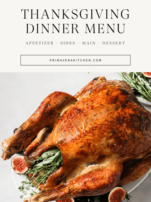 Titled Photo Collage (and shown): Thanksgiving Dinner Menu
