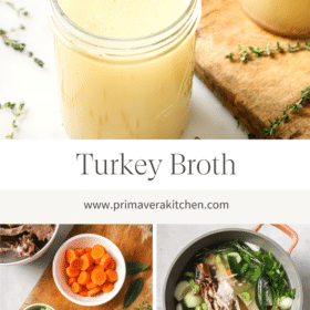 Titled Photo Collage (and shown): Turkey Broth