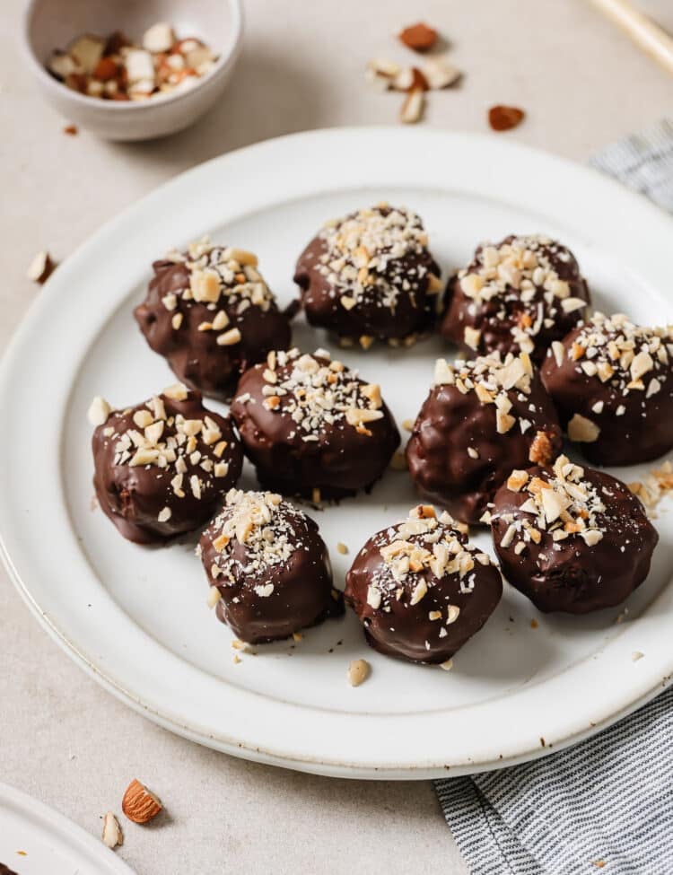 Almond Butter Chocolate Truffles