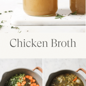 Titled Photo Collage (and shown): Chicken Broth