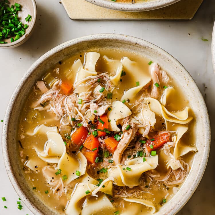 Slow Cooker Chicken Noodles Soup