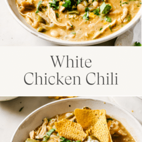 Titled Photo Collage (and shown): White Chicken Chili