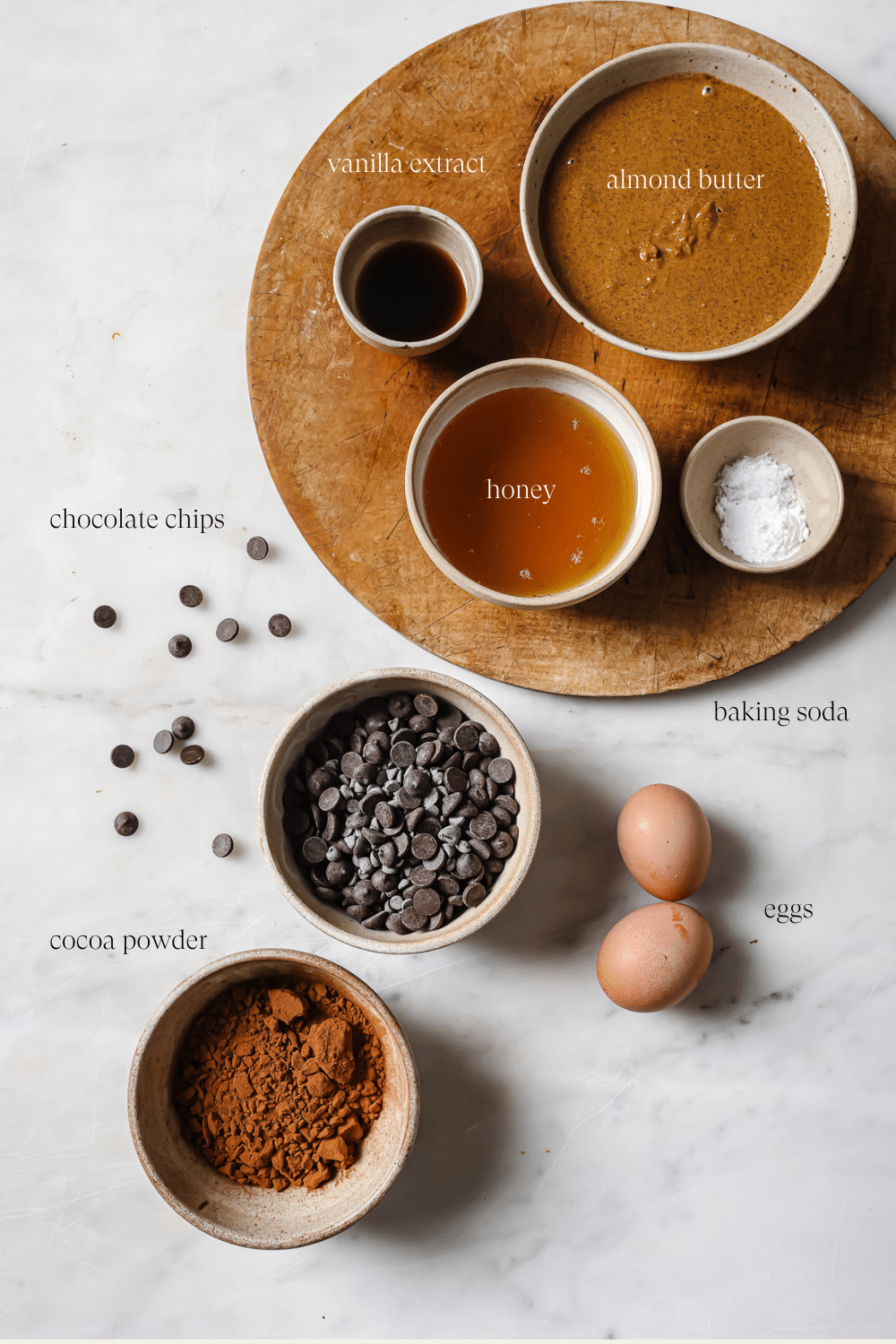 Small bowls of pre-measured ingredients. 