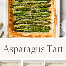 Titled Photo Collage (and shown): Asparagus Tart