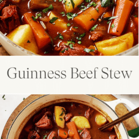 Titled Photo Collage (and shown): Guinness Beef Stew