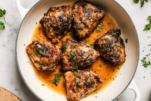 pan seared chicken thighs