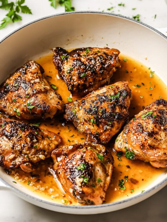 Pan Seared Chicken Thighs