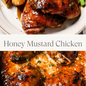 Titled Photo Collage (and shown): Honey Mustard Chicken