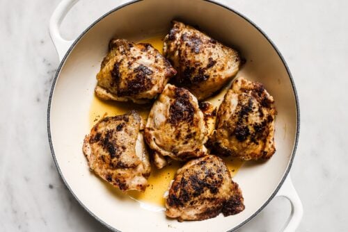 Pan Seared Chicken Thighs
