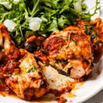 Spinach and feta stuffed chicken