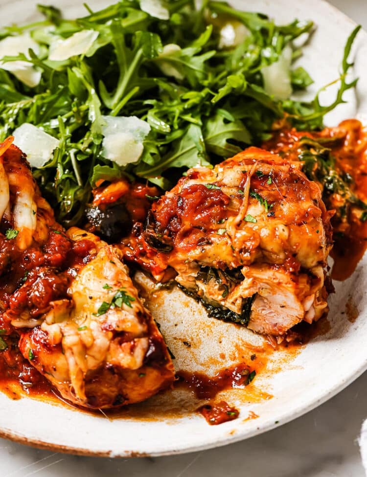Spinach and feta stuffed chicken