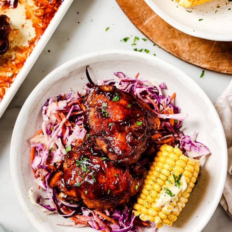 Baked BBQ Chicken Thighs