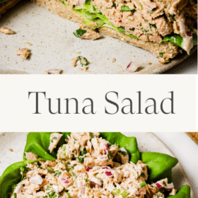 Titled Photo Collage (and shown): Tuna Salad