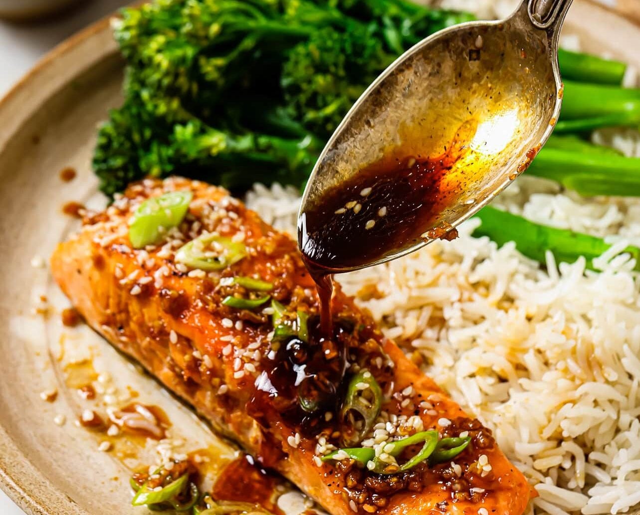Honey Garlic Salmon Recipe (5 Ingredients, 15 Minutes!)-image