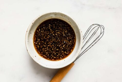 honey garlic sauce in a bowl