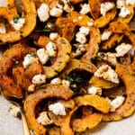 overhead view of Roasted Delicata Squash