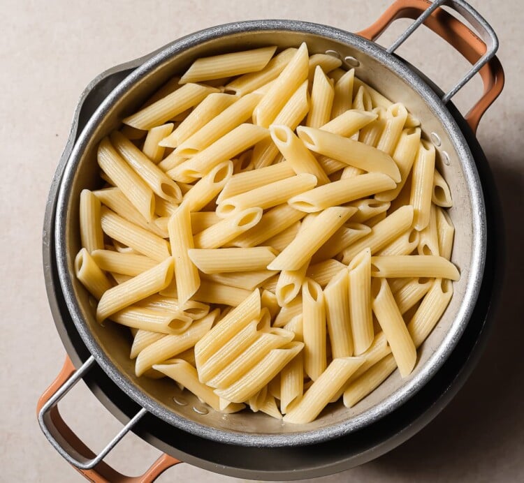 cooked ziti drained