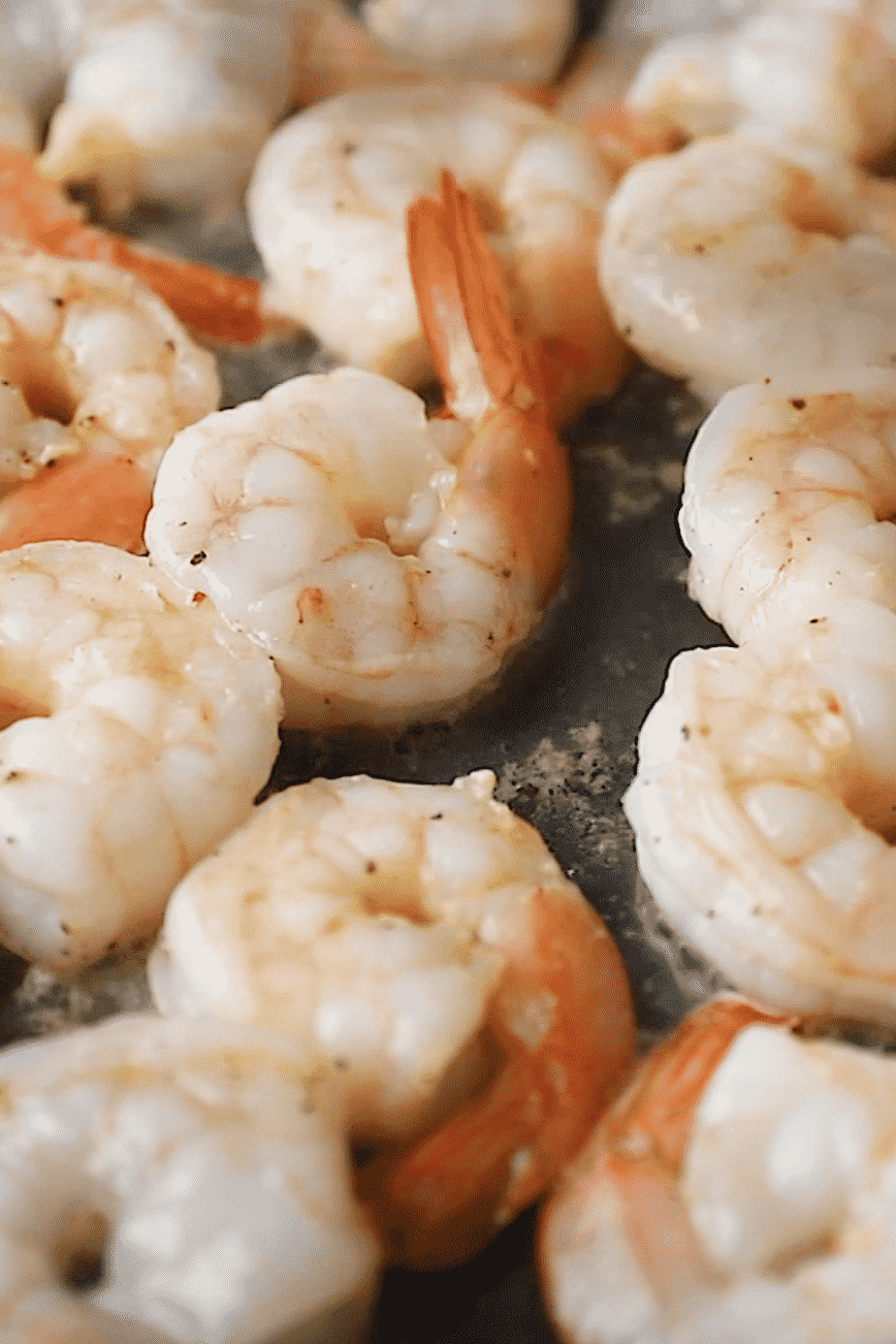 close up of cooked shrimp