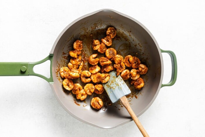 shrimp in a skillet