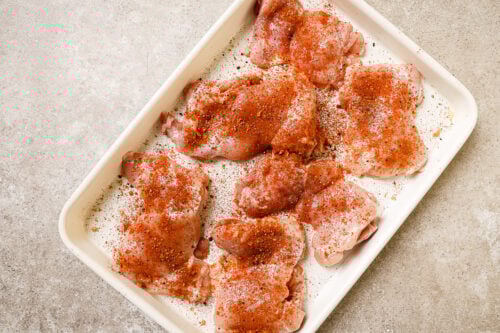 raw seasoned chicken