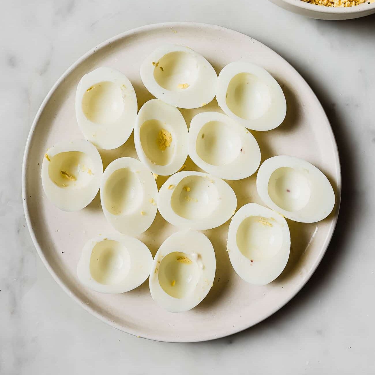 egg whites on a white plate
