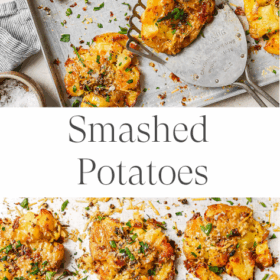 Titled Photo Collage (and shown): Smashed Potatoes