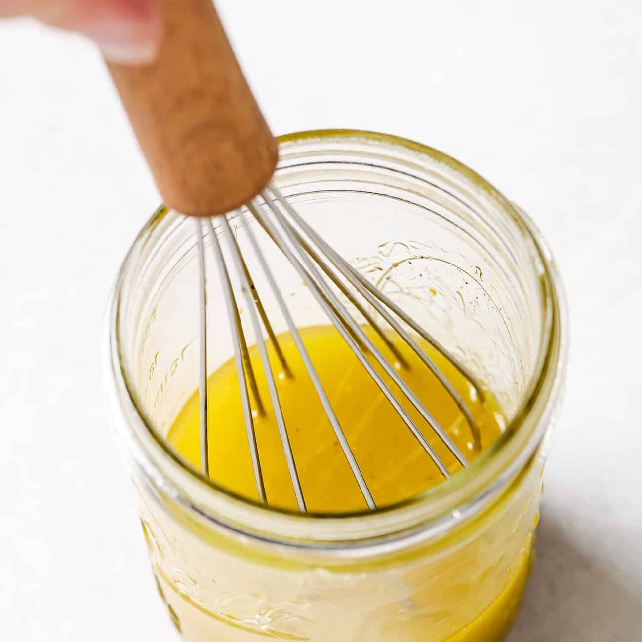 Vinaigrette in a mason jar